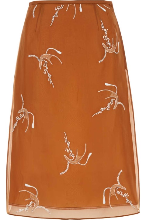 Prada for Women Prada Copper Organza Skirt