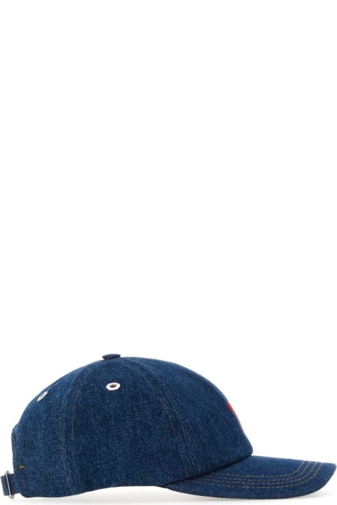Ami Alexandre Mattiussi Hats for Men Ami Alexandre Mattiussi Denim Baseball Cap