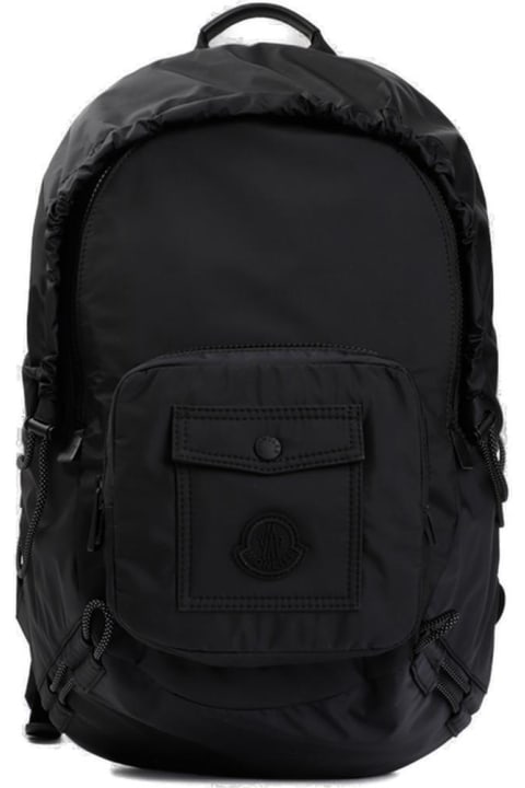 Moncler Sale for Women Moncler Logo Patch Zip-up Backpack