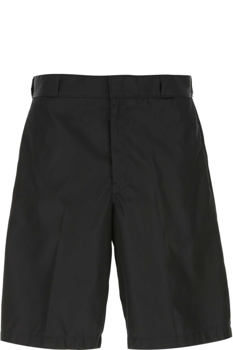 Clothing Sale for Men Prada Black Re-nylon Bermuda Shorts
