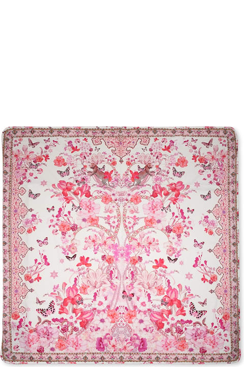 Homeware Camilla Pink Blanket For Baby Girl With Floral Print
