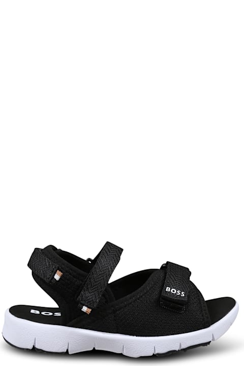 Homeware Hugo Boss Black Sandals For Boy With Logo