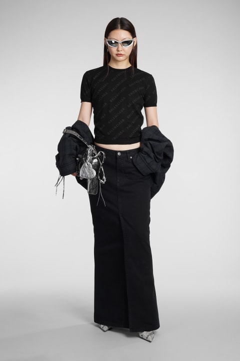 Balenciaga Topwear for Women Balenciaga Knitwear In Black Cotton