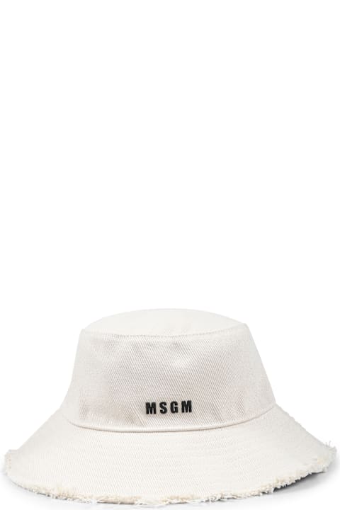 Accessories & Gifts for Girls MSGM Beige Cloche For Girl With Logo
