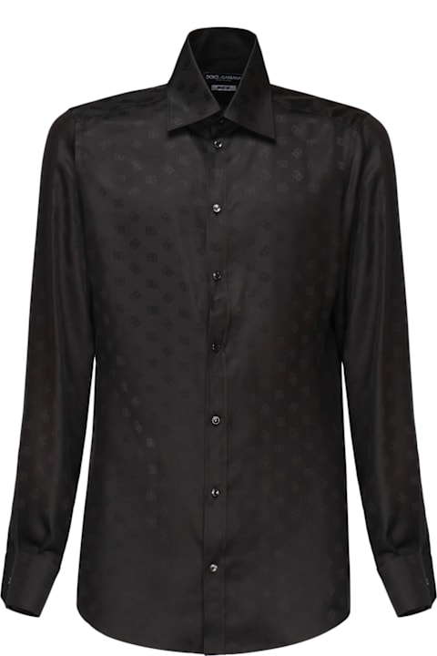 Homeware Dolce & Gabbana Martini Silk Jacquard Logo Shirt