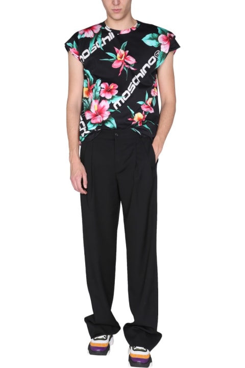 Topwear Sale for Men Moschino Floral Print T-shirt