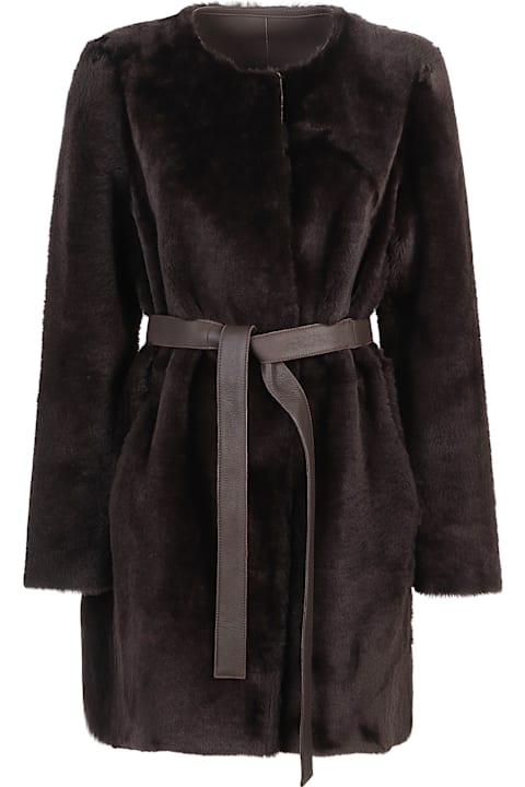 Desa 1972 for Men Desa 1972 Reversible Round Neck Shearling Caban