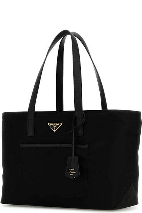 Homeware Prada Black Re-nylon Shopping Bag