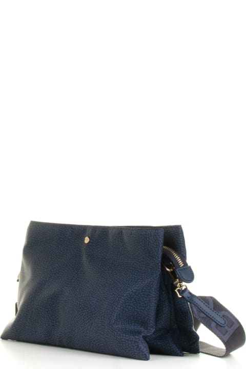 Shoulder Bags for Women Borbonese Small Navy Blue Shoulder Bag