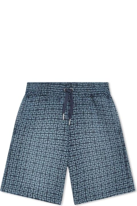 Givenchy for Boys Givenchy Denim Shorts With 4g Print