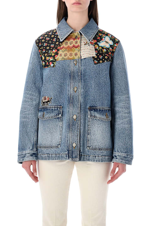 أدوات منزلية Valentino Garavani Valentino Garavani Patchwork Denim Jacket