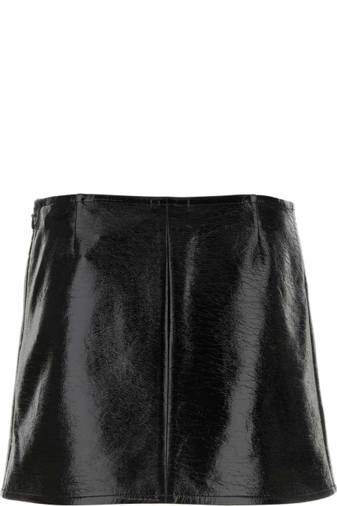 Courrèges for Women Courrèges Black Vinyl Mini Skirt