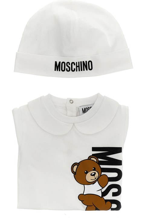 ベビーボーイズ Moschinoのボディスーツ＆セットアップ Moschino Bib + Cap