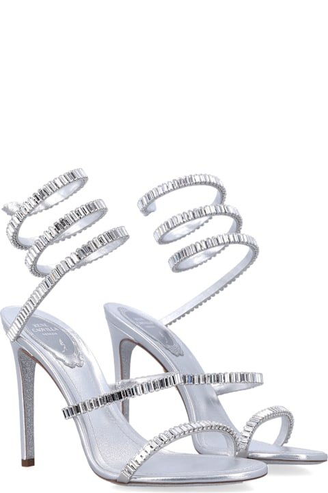 René Caovilla Cleo 105 Emerlad Cut Crystal