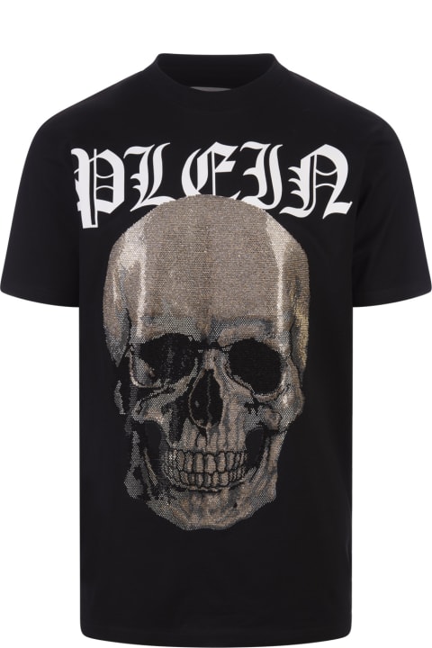 Philipp Plein for Men Philipp Plein Black T-shirt With Crystals Skull