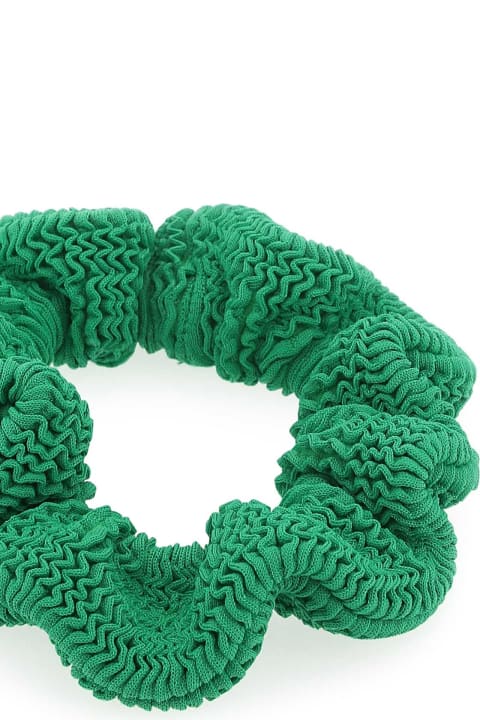 Hunza G Hair Accessories for Women Hunza G Grass Green Fabric Scrunchie