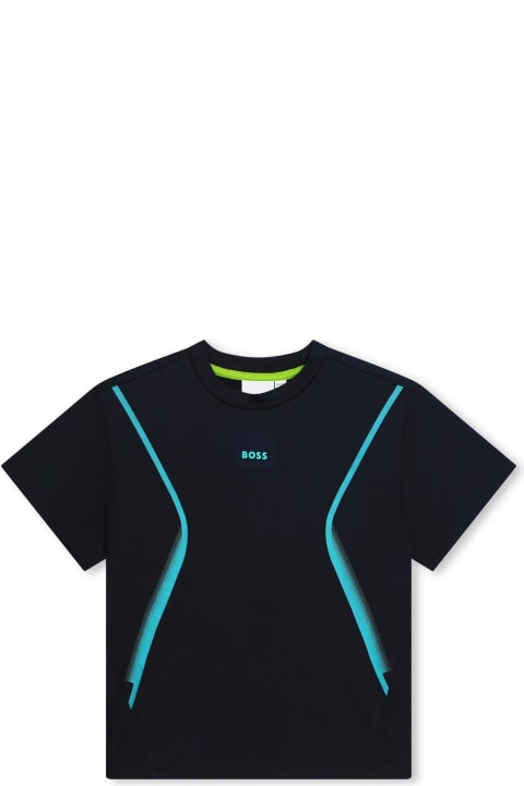 Topwear for Boys Hugo Boss T-shirt Con Stampa