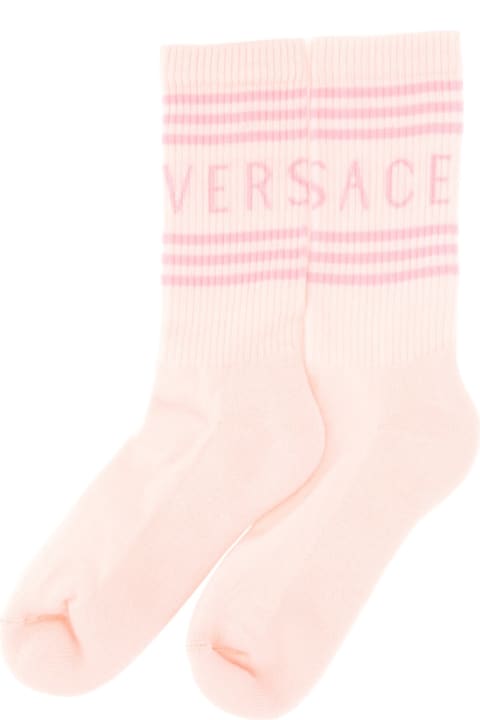 ウィメンズ Versaceのランジェリー＆パジャマ Versace Sock With Logo