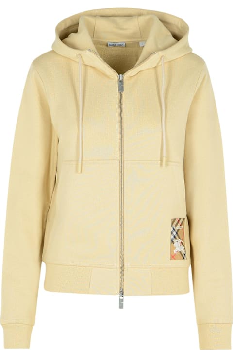 Sweaters for Women Burberry Cream Cotton Sweater