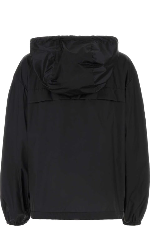 Moncler Clothing for Women Moncler Black Nylon Filira Windbreaker