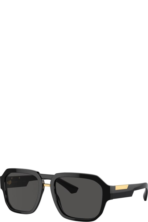 Dolce & Gabbana Eyewear Eyewear for Men Dolce & Gabbana Eyewear Dg4464 Dg4464 Linea Mirror Logo 501/87 Black Sunglasses