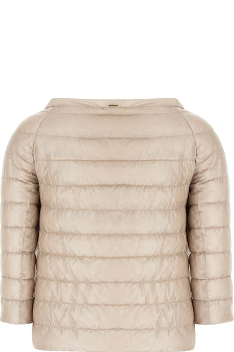 Herno for Kids Herno Cappuccino Nylon Down Jacket