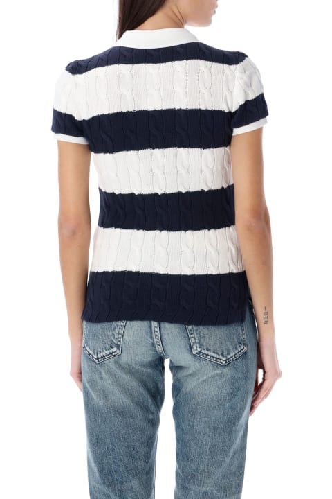ウィメンズ新着アイテム Polo Ralph Lauren Cotton Cable Knit Striped Polo Shirt