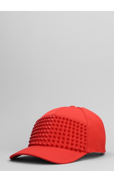 Hats for Men Christian Louboutin Hats In Red Cotton