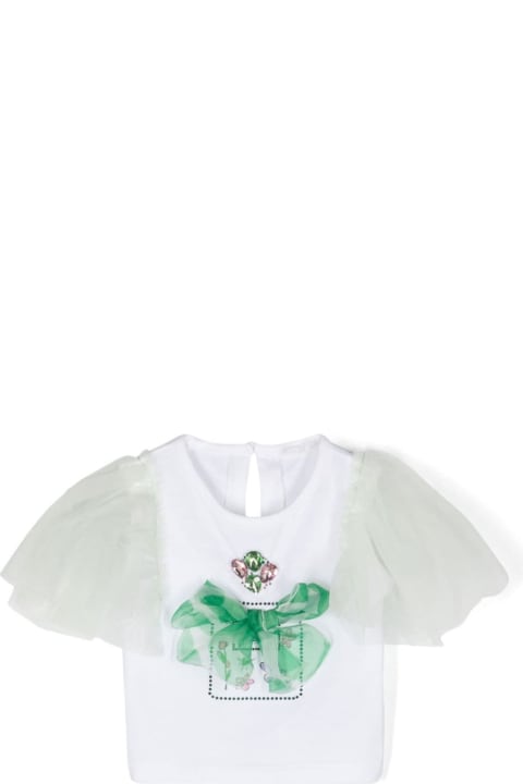 Topwear for Baby Girls Miss Grant T-shirt Con Maniche In Tulle