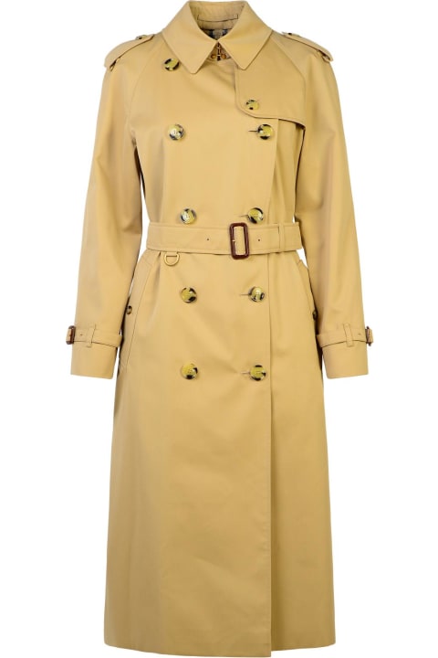 Burberry Coats & Jackets for Women Burberry 'waterloo' Beige Cotton Blend Trench Coat