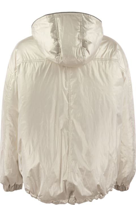 Coats & Jackets for Women Brunello Cucinelli Piumino M/l Reversibile Platino