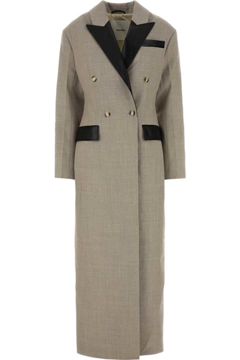 Nanushka Coats & Jackets for Women Nanushka Dove Grey Twill Ferris Coat