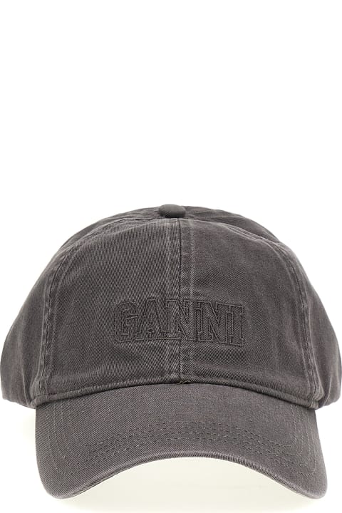 Ganni Hats for Women Ganni Logo Embroidery Cap