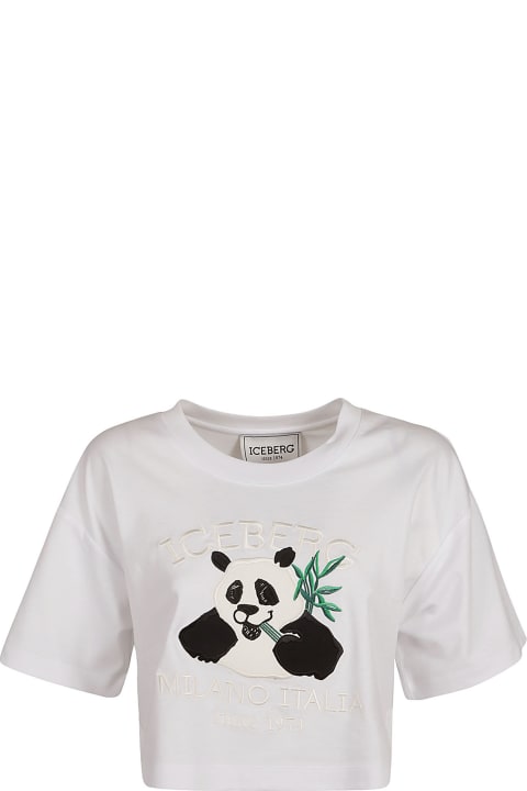 Iceberg Topwear for Women Iceberg Panda Cropped T-shirt