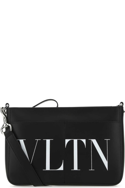 Valentino Garavani Bags for Men Valentino Garavani Black Leather Crossbody Bag