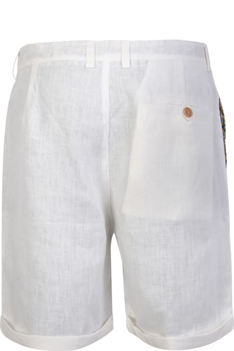 メンズ新着アイテム Peninsula Swimwear Marzamemi Linen White Shorts