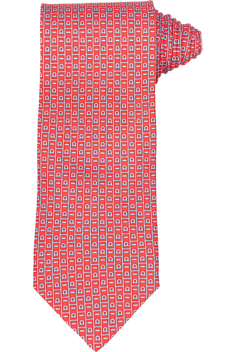 Ties for Men Ferragamo Salvatore Ferragamo Ties Red