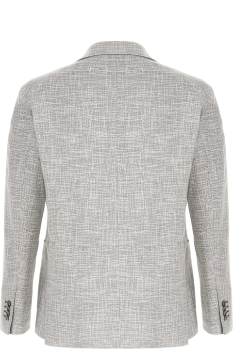 Suits for Men Tagliatore Melange Grey Wool Blend Jacket
