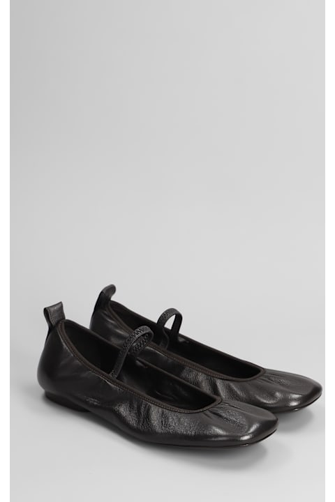 Lemaire for Women Lemaire Ballet Flats In Brown Leather