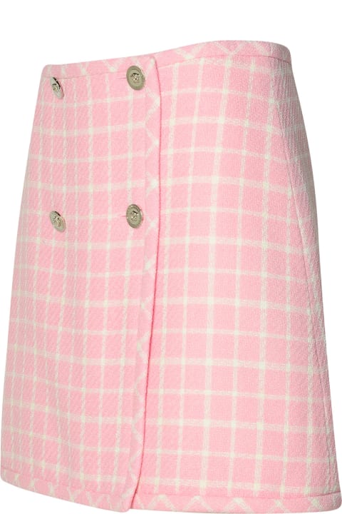 Versace Clothing for Women Versace Pink Virgin Wool Blend Miniskirt