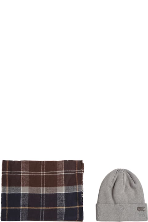 Homeware Barbour Swinton Hat And Galingale Scarf Gift Set