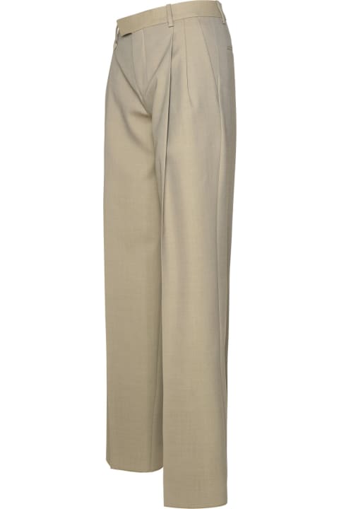 Burberry Pants & Shorts for Women Burberry Beige Virgin Wool Trousers