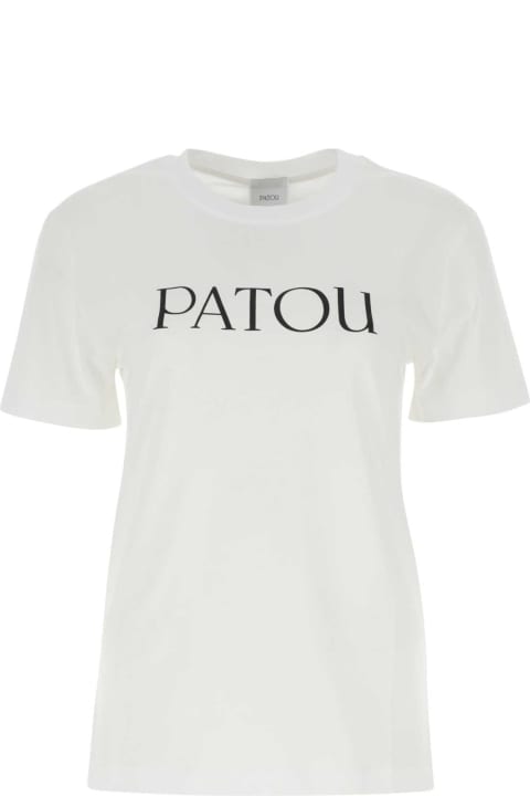 ウィメンズ Patouのトップス Patou White Cotton T-shirt