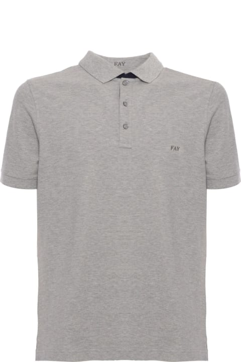 Fashion for Men Fay Grey Stretch-cotton Polo Shirt