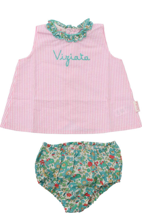 MC2 Saint Barth for Baby Girls MC2 Saint Barth Enfant Set Top & Culottes