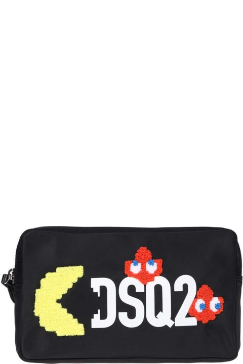 Dsquared2 Luggage for Men Dsquared2 Pac-man Logo Printed Beauty Case