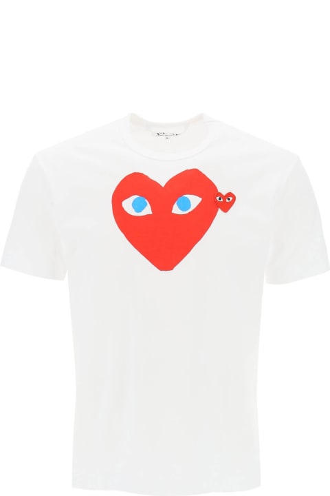 Comme des Garçons Play for Men Comme des Garçons Play T-shirt With Heart Print And Embroidery