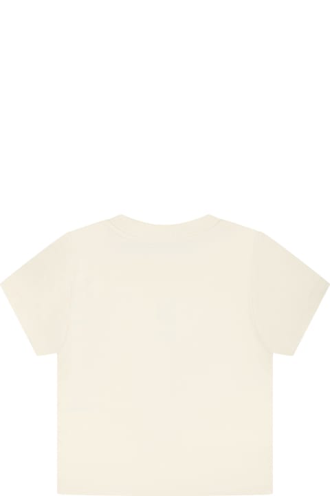 Gucci T-Shirts & Polo Shirts for Baby Girls Gucci Ivory T-shirt For Baby Girl With Peter Rabbit
