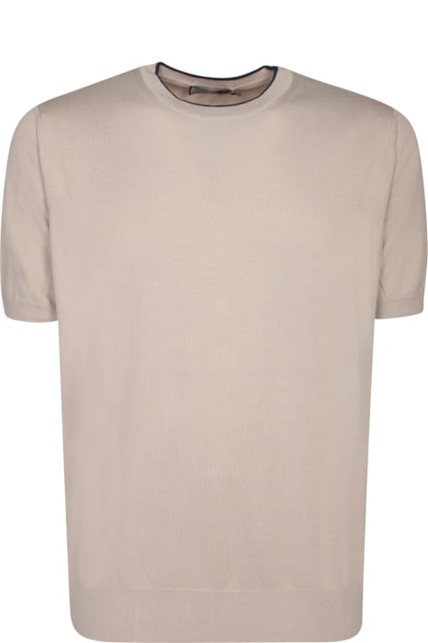 Canali Topwear for Men Canali Edges Blue/beige T-shirt