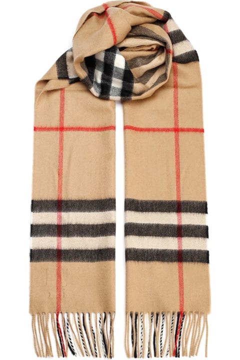 Scarves & Wraps for Women Burberry Cashmere Scarf With Tartan Motif
